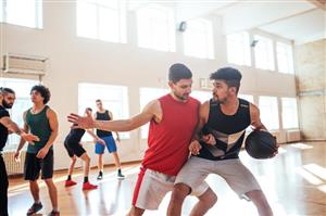 Adult Men's Indoor Basketball Game